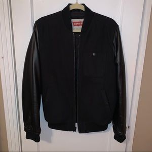 Levi’s black jacket.